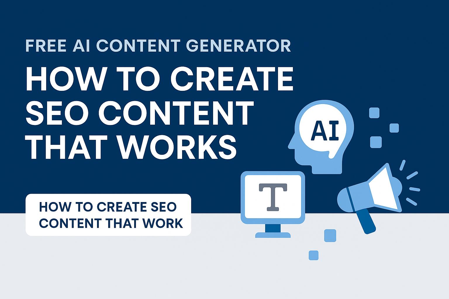 Free AI Content Generator: 2025 SEO Workflow Guide